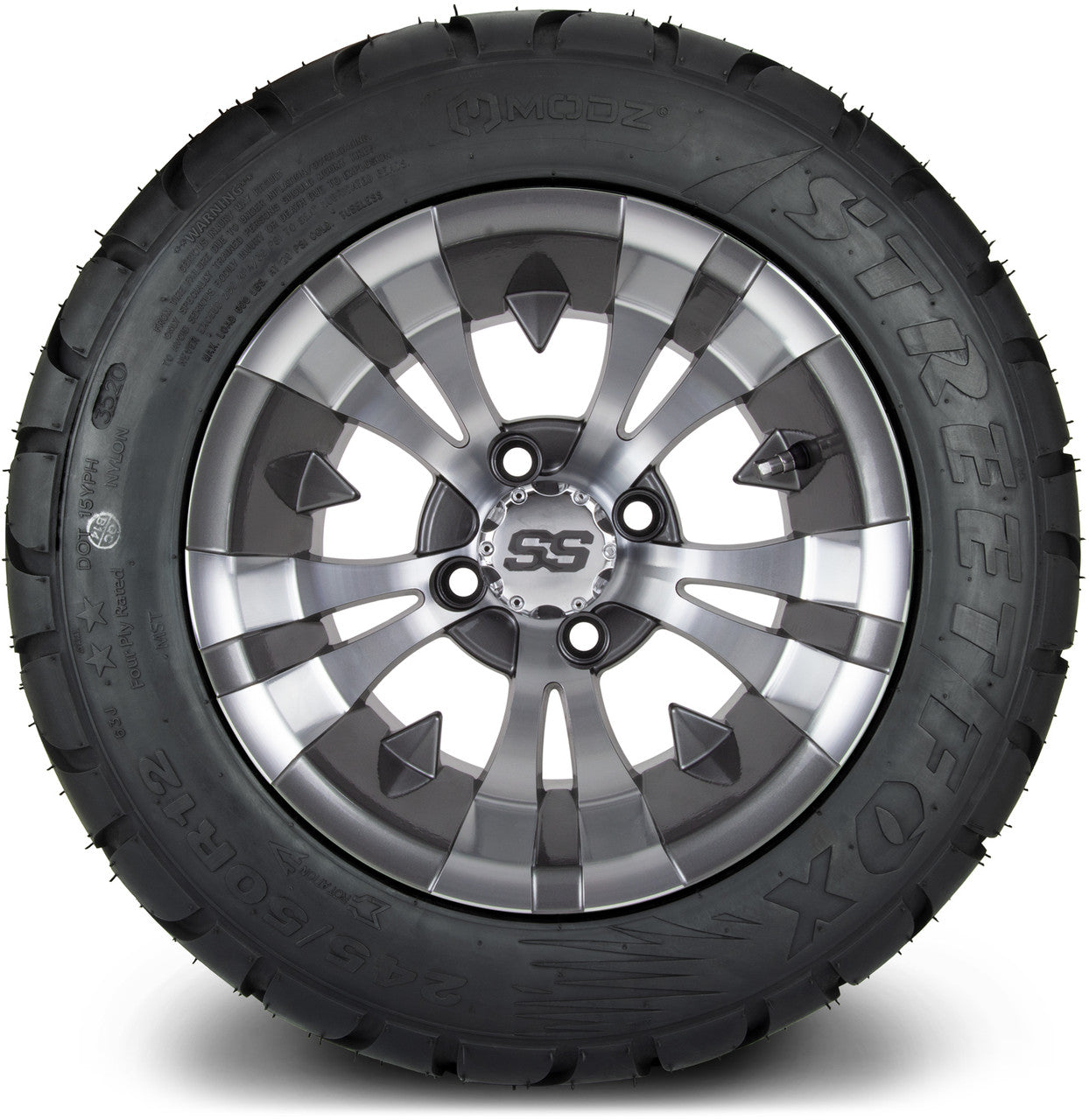 MODZ® 12" Vampire Gunmetal Wheels & Street Tires Combo