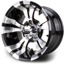 MODZ® Vampire Machined Black 12" Golf Cart Wheel