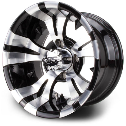 MODZ® Vampire Machined Black 12" Golf Cart Wheel