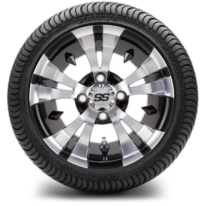 MODZ® 12" Vampire Machined Black Wheels & Street Tires Combo