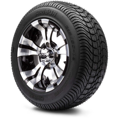MODZ® 12" Vampire Machined Black Wheels & Street Tires Combo