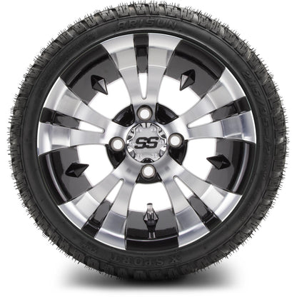 MODZ® 12" Vampire Machined Black Wheels & Street Tires Combo