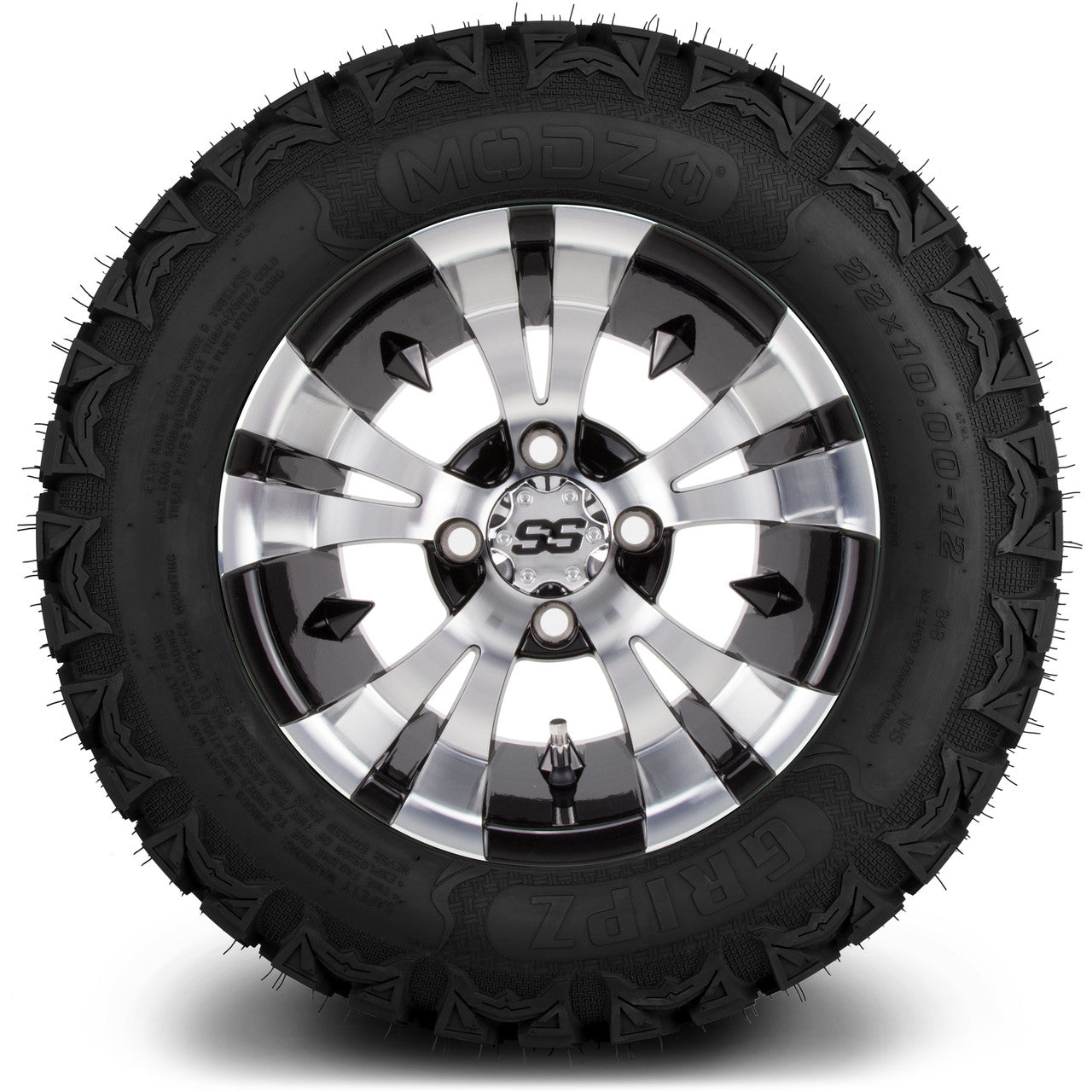 MODZ® 12" Vampire Machined Black Wheels & Off-Road Tires Combo
