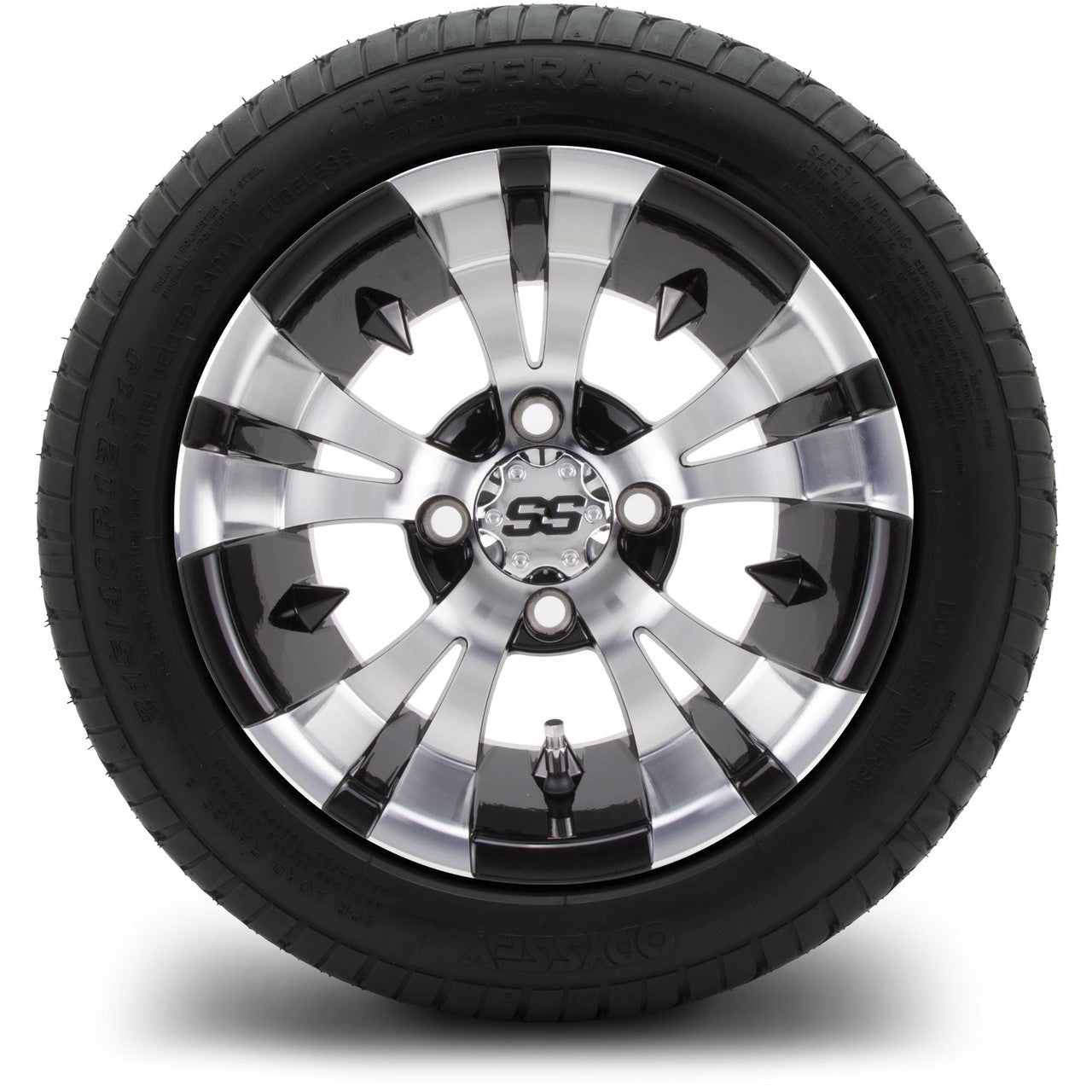 MODZ® 12" Vampire Machined Black Wheels & Street Tires Combo