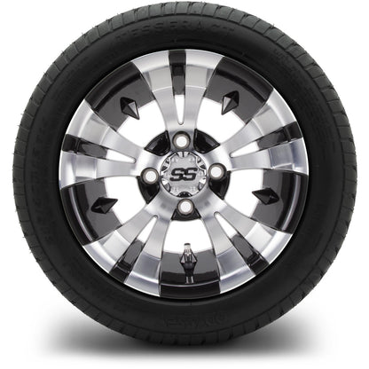 MODZ® 12" Vampire Machined Black Wheels & Street Tires Combo
