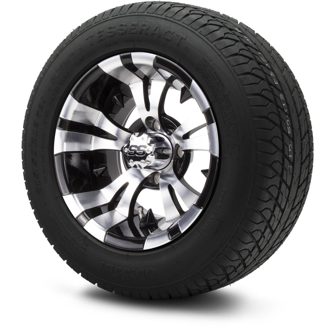 MODZ® 12" Vampire Machined Black Wheels & Street Tires Combo