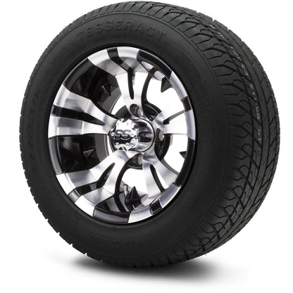 MODZ® 12" Vampire Machined Black Wheels & Street Tires Combo