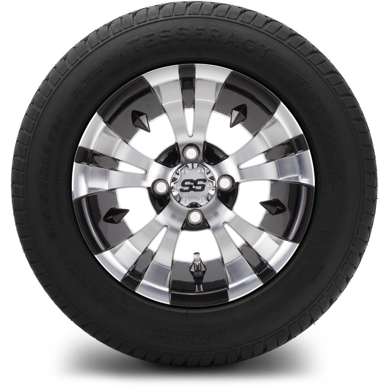 MODZ® 12" Vampire Machined Black Wheels & Street Tires Combo
