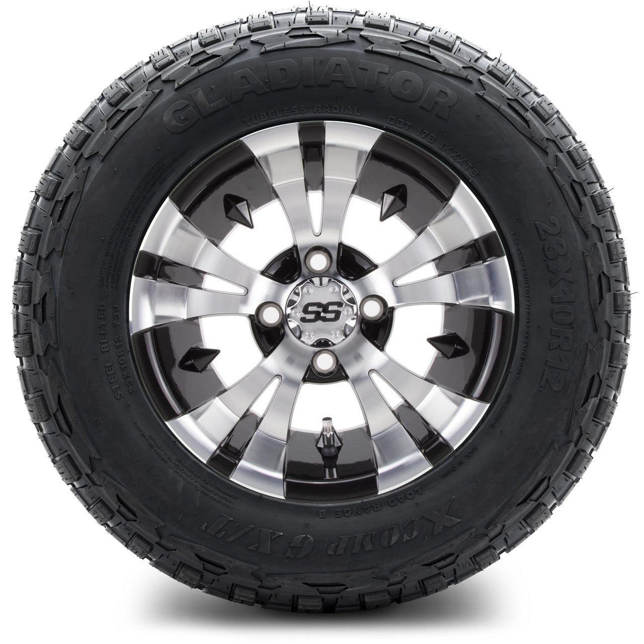 MODZ® 12" Vampire Machined Black Wheels & Off-Road Tires Combo