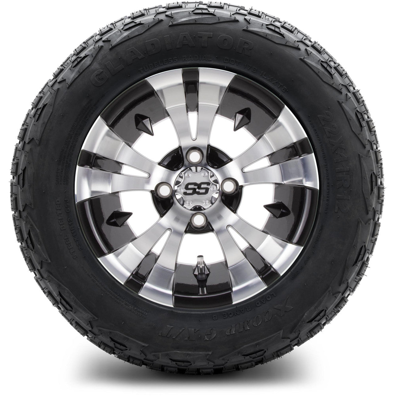 MODZ® 12" Vampire Machined Black Wheels & Off-Road Tires Combo