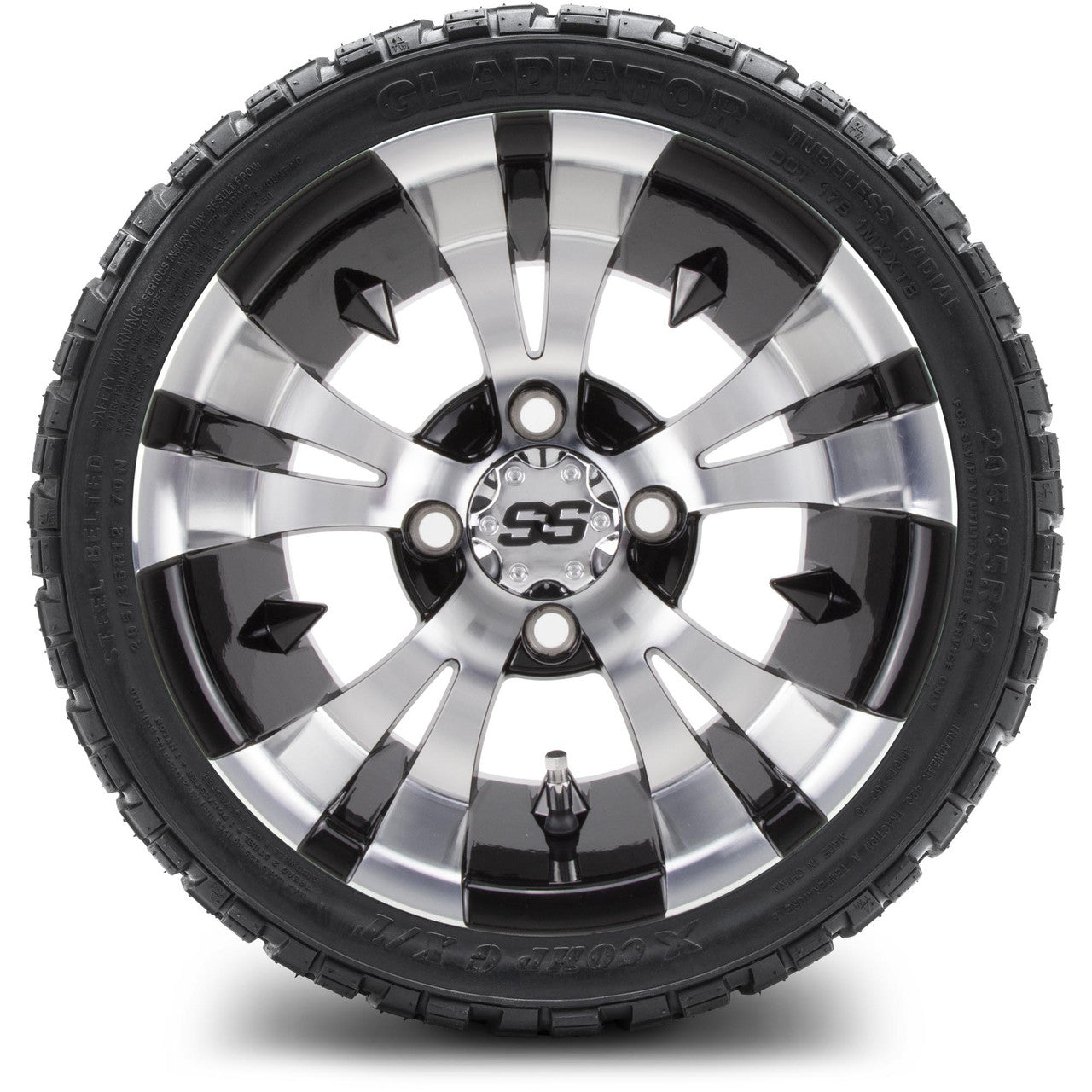 MODZ® 12" Vampire Machined Black Wheels & Off-Road Tires Combo