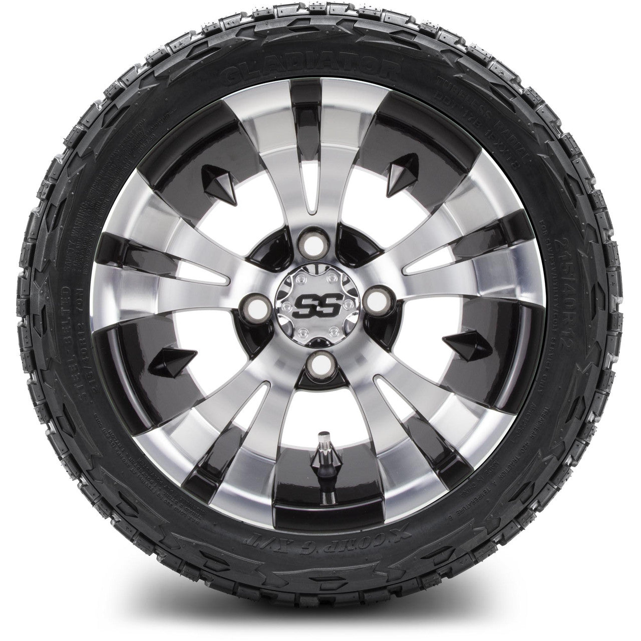 MODZ® 12" Vampire Machined Black Wheels & Off-Road Tires Combo