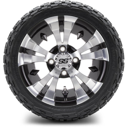 MODZ® 12" Vampire Machined Black Wheels & Off-Road Tires Combo