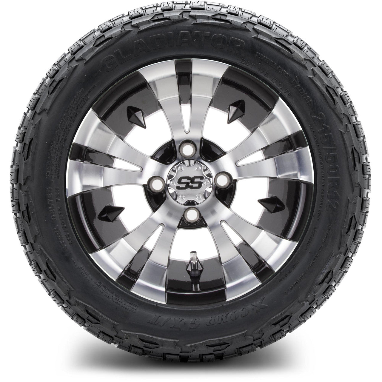MODZ® 12" Vampire Machined Black Wheels & Off-Road Tires Combo