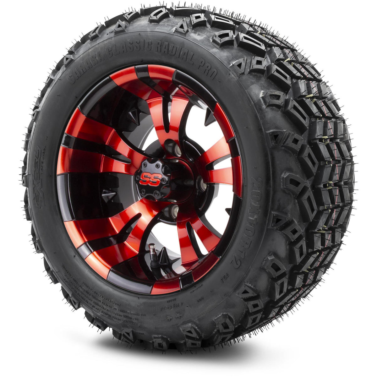MODZ® 12" Vampire Red and Black Wheels & Off-Road Tires Combo