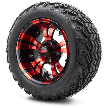MODZ® 12" Vampire Red and Black Wheels & Off-Road Tires Combo