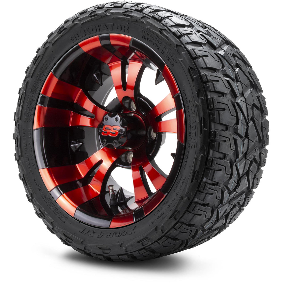 MODZ® 12" Vampire Red and Black Wheels & Off-Road Tires Combo
