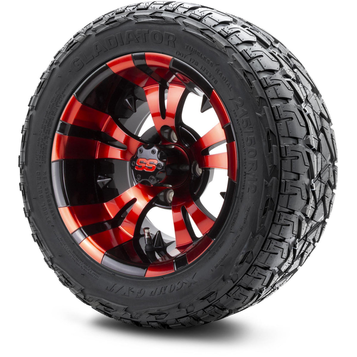 MODZ® 12" Vampire Red and Black Wheels & Off-Road Tires Combo