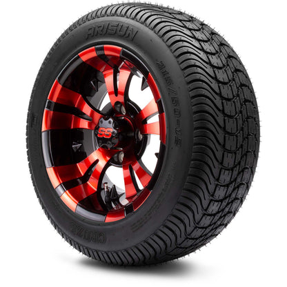 MODZ® 12" Vampire Red and Black Wheels & Street Tires Combo