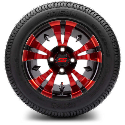MODZ® 12" Vampire Red and Black Wheels & Street Tires Combo