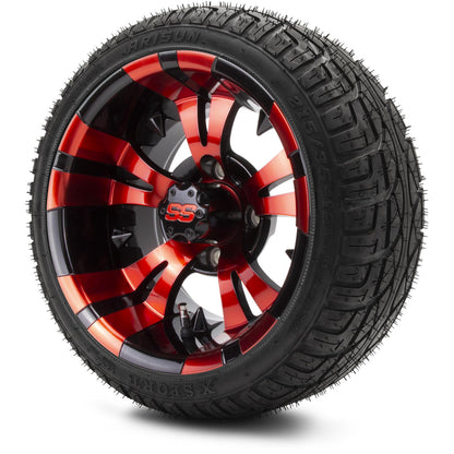MODZ® 12" Vampire Red and Black Wheels & Street Tires Combo
