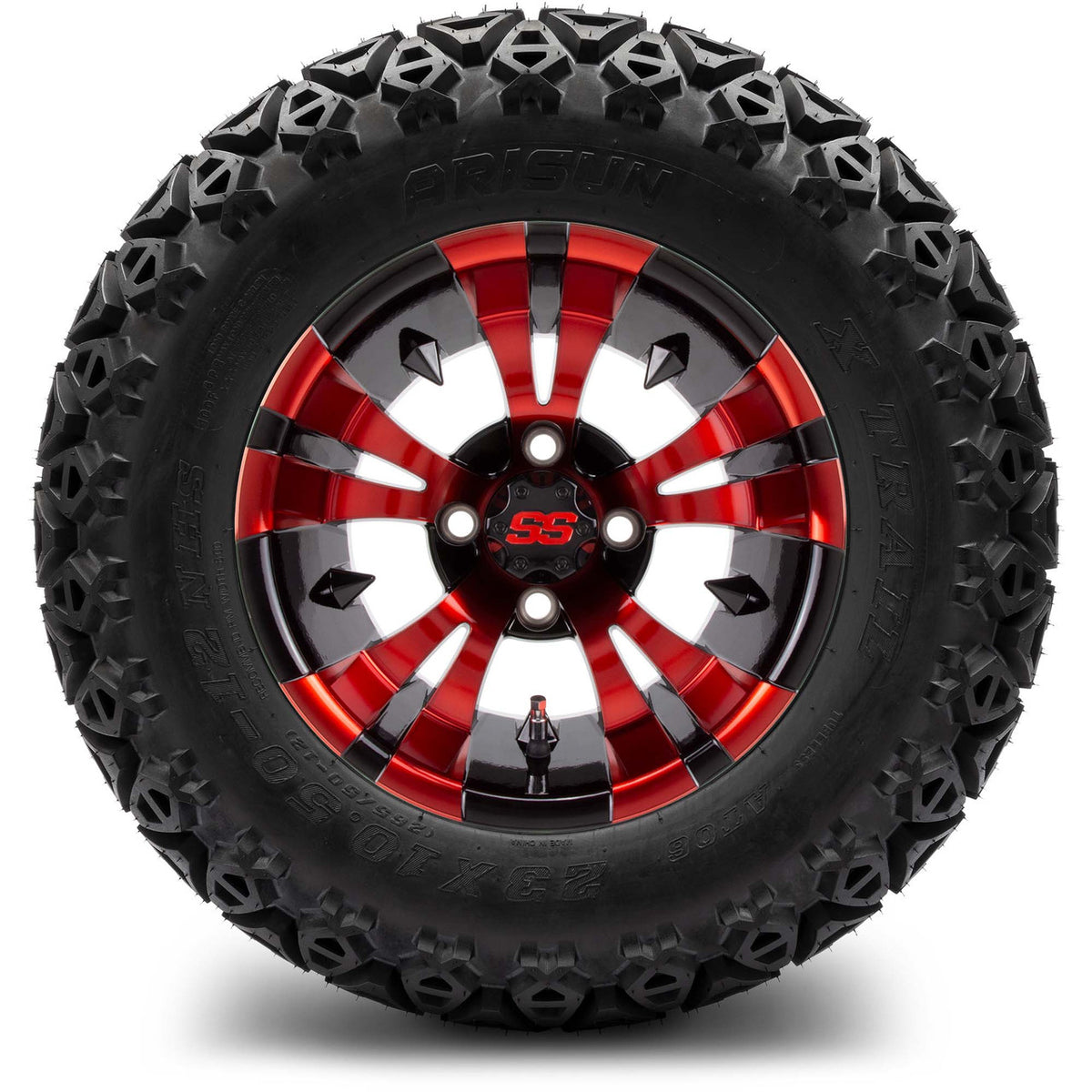 MODZ® 12" Vampire Red and Black Wheels & Off-Road Tires Combo