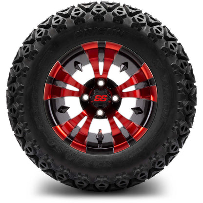 MODZ® 12" Vampire Red and Black Wheels & Off-Road Tires Combo