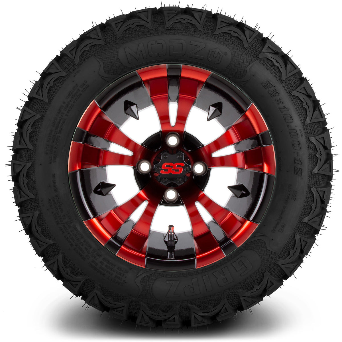 MODZ® 12" Vampire Red and Black Wheels & Off-Road Tires Combo