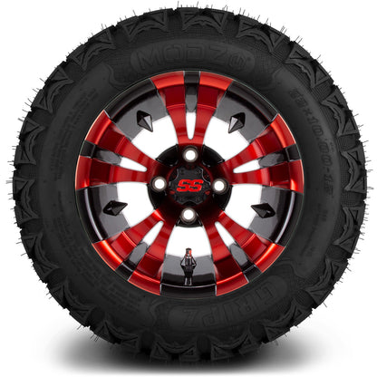 MODZ® 12" Vampire Red and Black Wheels & Off-Road Tires Combo