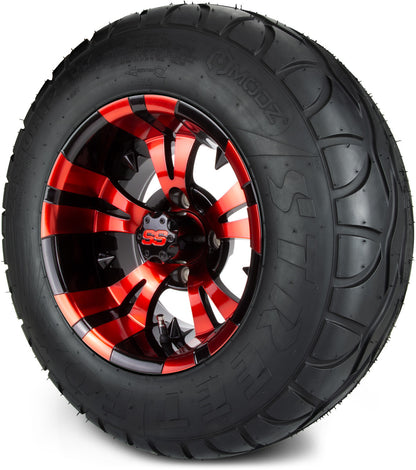 MODZ® 12" Vampire Red and Black Wheels & Street Tires Combo