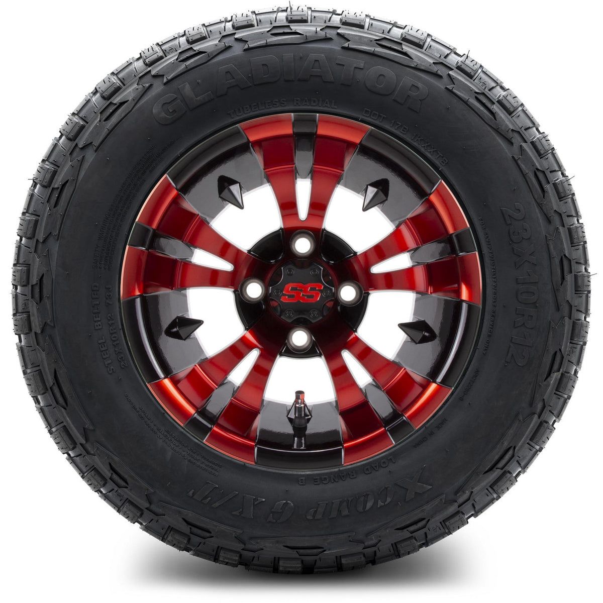 MODZ® 12" Vampire Red and Black Wheels & Off-Road Tires Combo