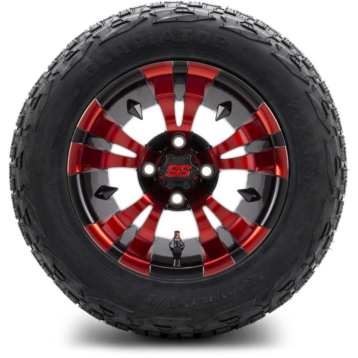 MODZ® 12" Vampire Red and Black Wheels & Off-Road Tires Combo