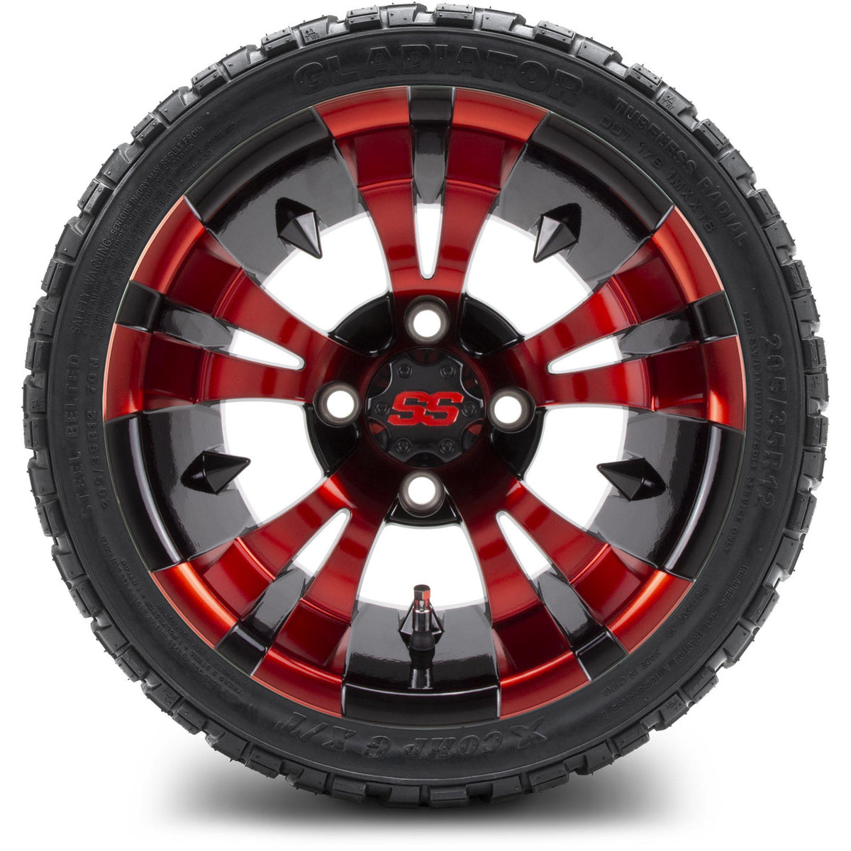 MODZ® 12" Vampire Red and Black Wheels & Off-Road Tires Combo