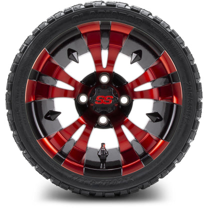 MODZ® 12" Vampire Red and Black Wheels & Off-Road Tires Combo
