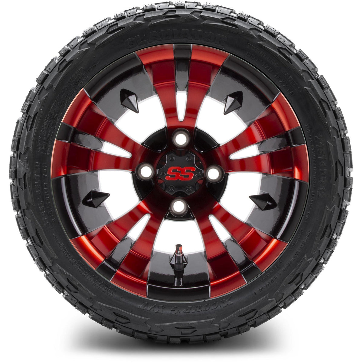 MODZ® 12" Vampire Red and Black Wheels & Off-Road Tires Combo