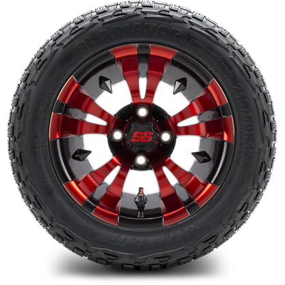 MODZ® 12" Vampire Red and Black Wheels & Off-Road Tires Combo