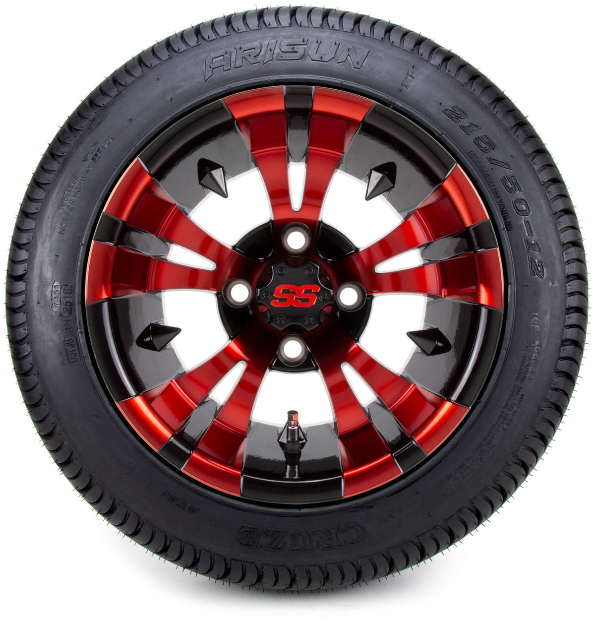 MODZ® 12" Vampire Red and Black Wheels & Street Tires Combo