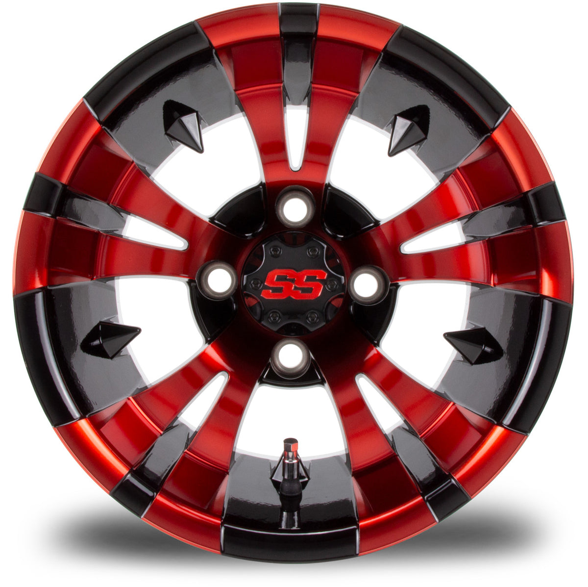 MODZ® Vampire Red and Black 12" Golf Cart Wheel