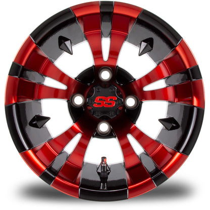 MODZ® Vampire Red and Black 12" Golf Cart Wheel