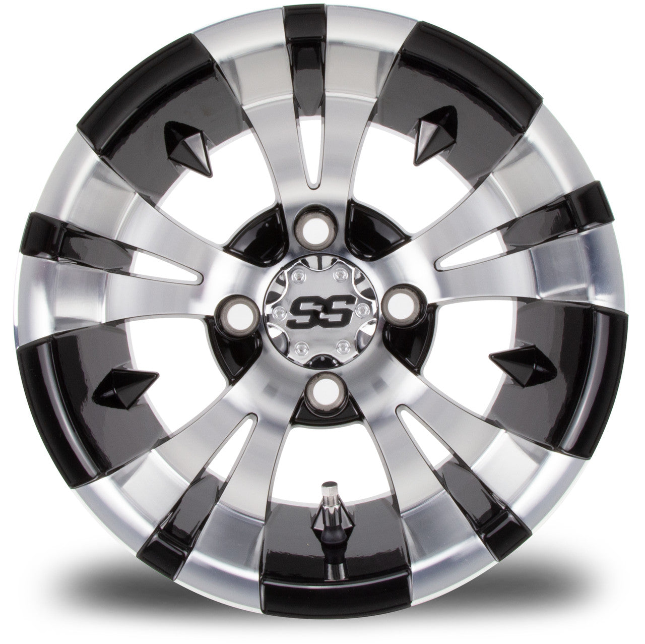 MODZ® Vampire Machined Black 12" Golf Cart Wheel