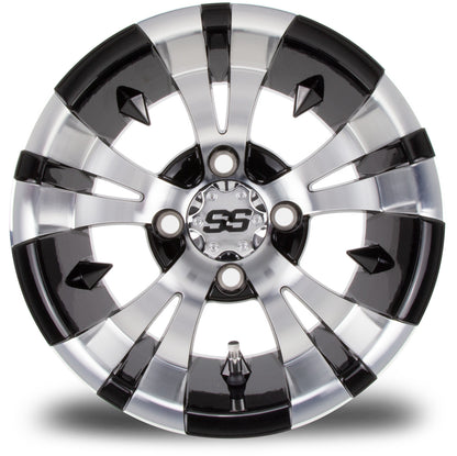 MODZ® Vampire Machined Black 12" Golf Cart Wheel