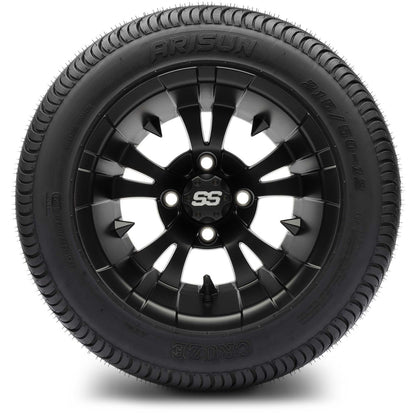 MODZ® 12" Vampire Matte Black Wheels & Street Tires Combo
