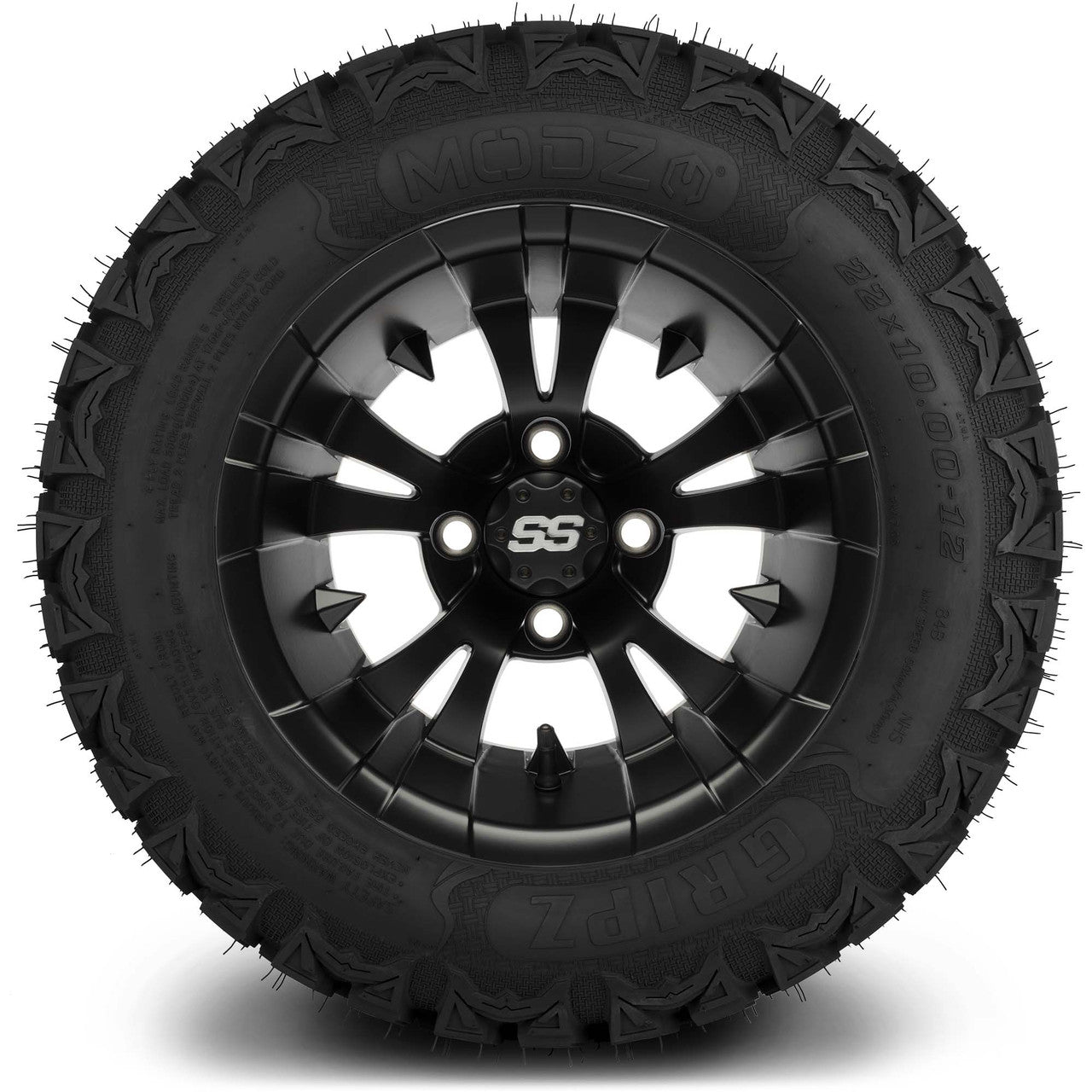 MODZ® 12" Vampire Matte Black Wheels & Off-Road Tires Combo