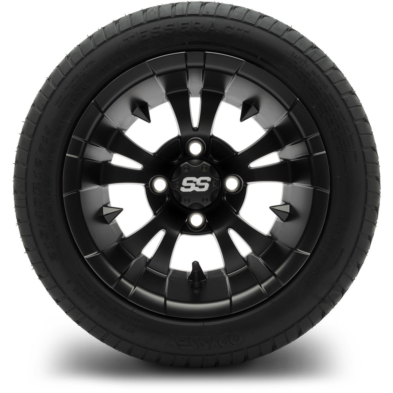MODZ® 12" Vampire Matte Black Wheels & Street Tires Combo