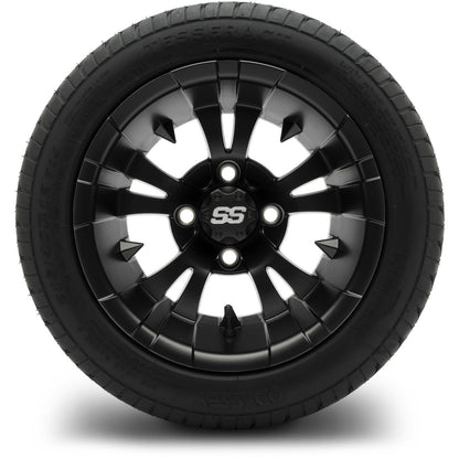 MODZ® 12" Vampire Matte Black Wheels & Street Tires Combo