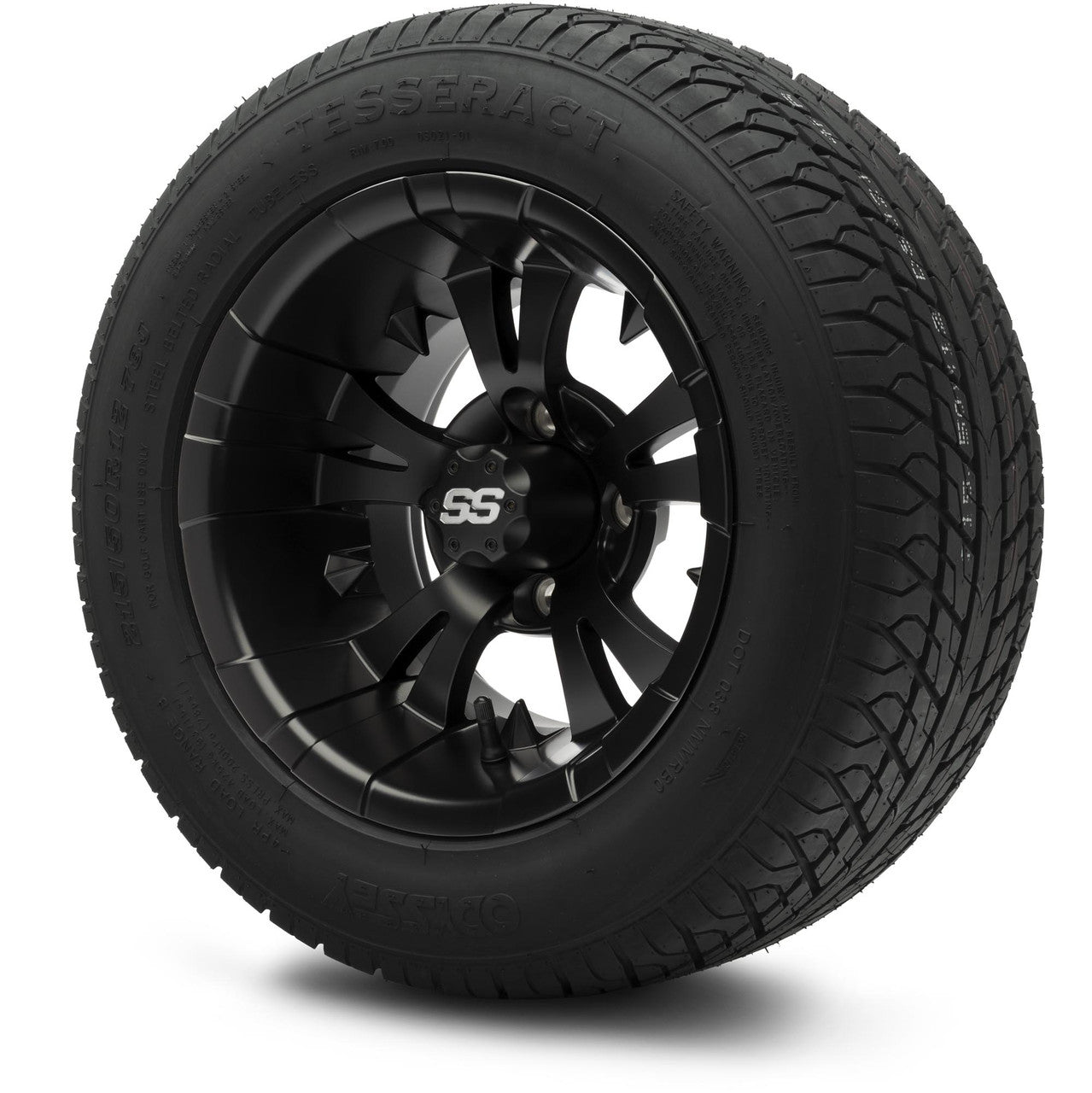 MODZ® 12" Vampire Matte Black Wheels & Street Tires Combo