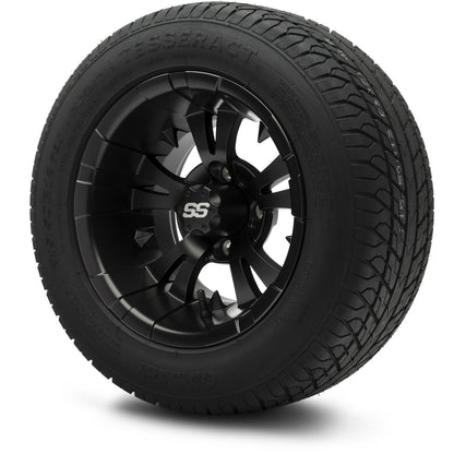 MODZ® 12" Vampire Matte Black Wheels & Street Tires Combo