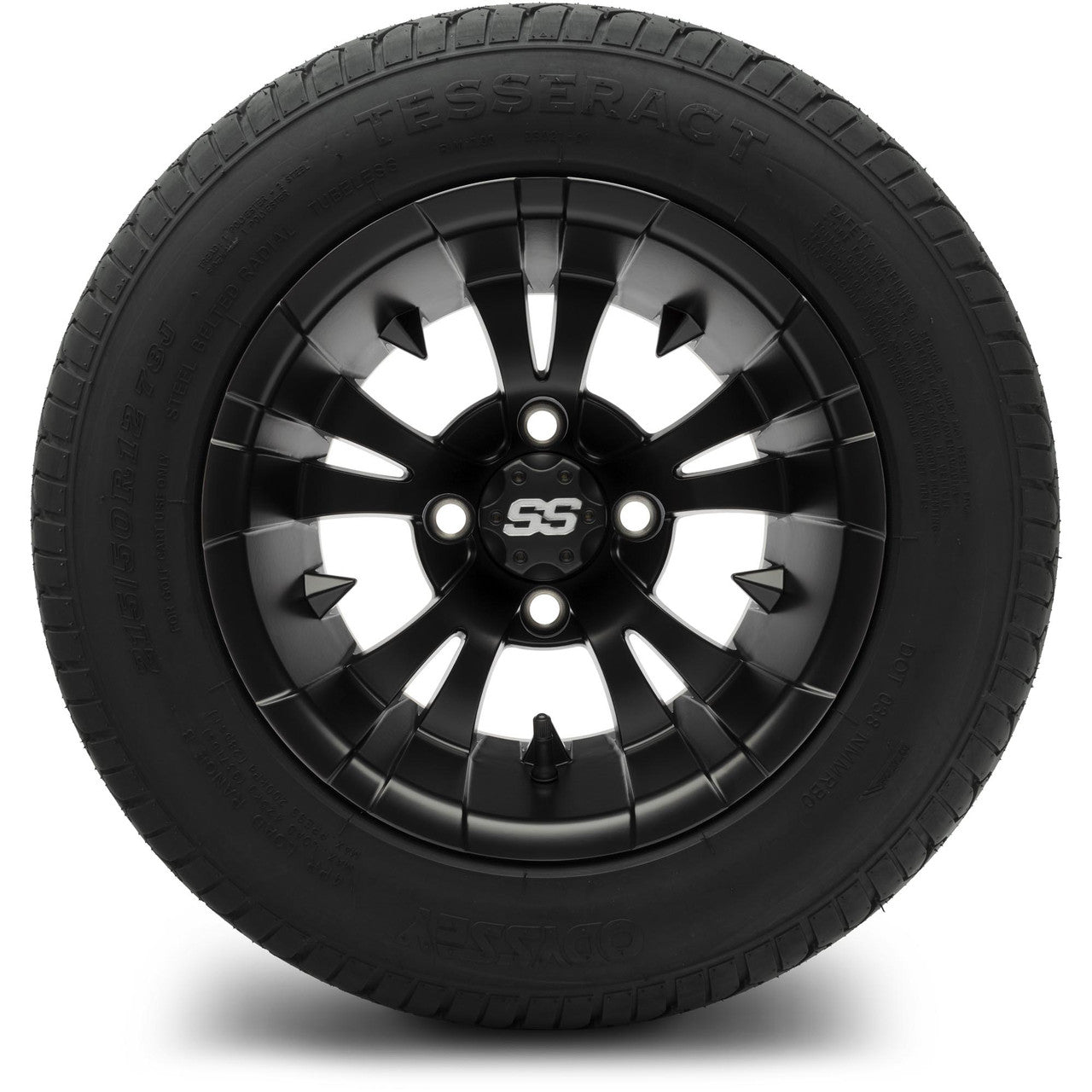 MODZ® 12" Vampire Matte Black Wheels & Street Tires Combo