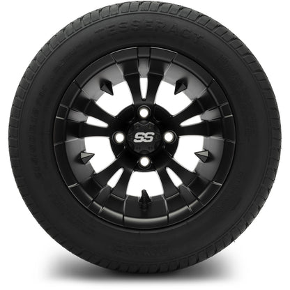 MODZ® 12" Vampire Matte Black Wheels & Street Tires Combo