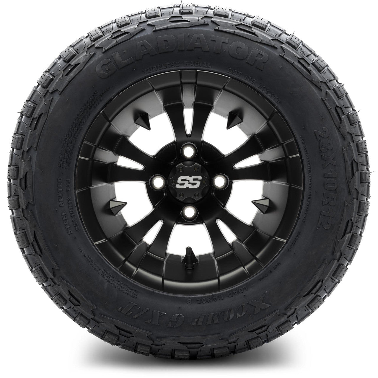 MODZ® 12" Vampire Matte Black Wheels & Off-Road Tires Combo